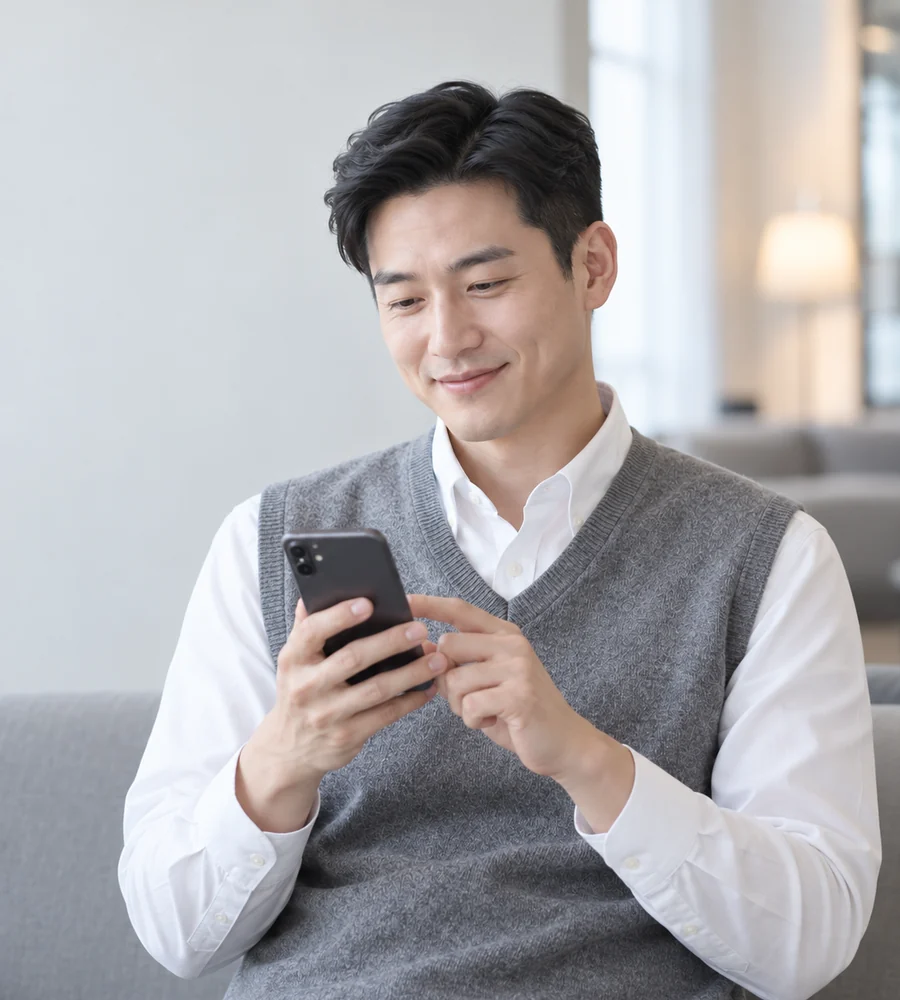 울산 직장인 일수 상담을 휴대전화로 안내받는 고객