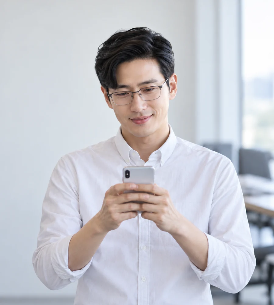 울산 직장인 일수 상담을 휴대전화로 안내받는 고객